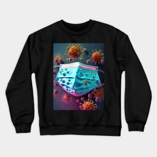 virus against mask Crewneck Sweatshirt